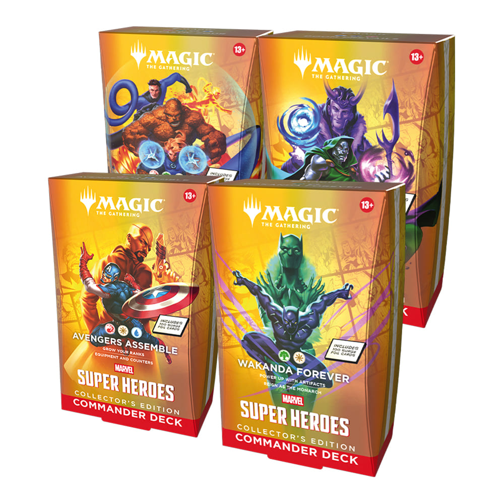 Magic the Gathering - Marvel Super Heroes - 4 x Collector Commander Deck ENG