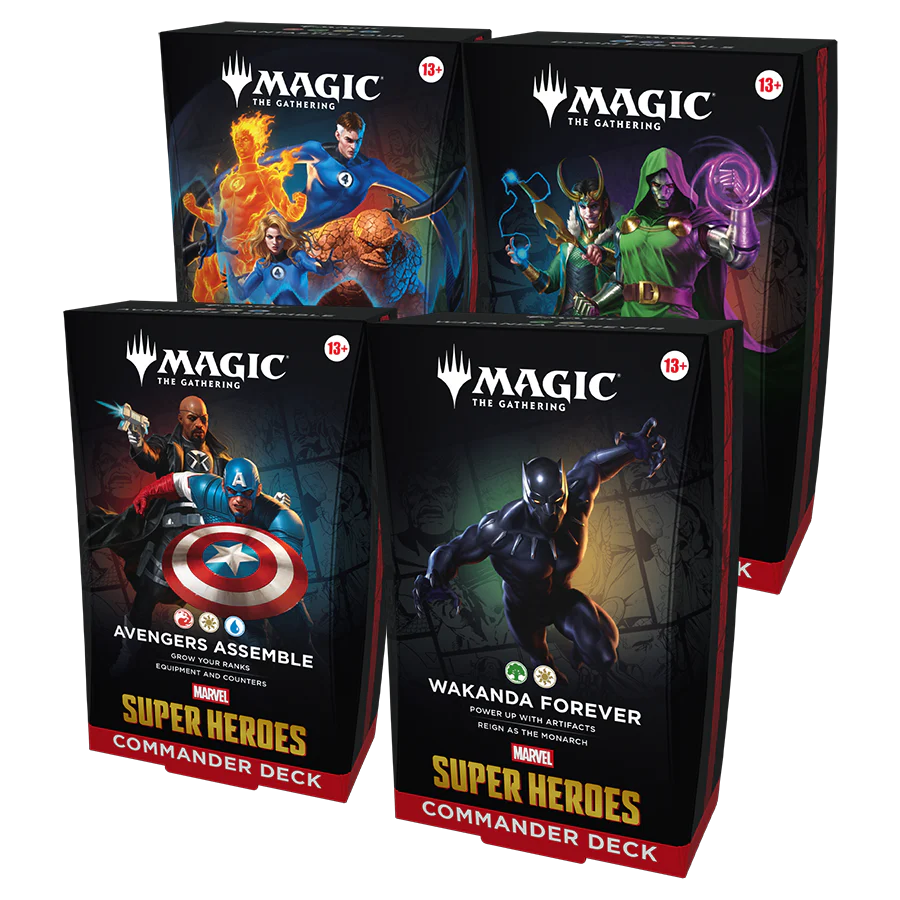 Magic the Gathering - Marvel Super Heroes - 4 x Commander Deck ENG