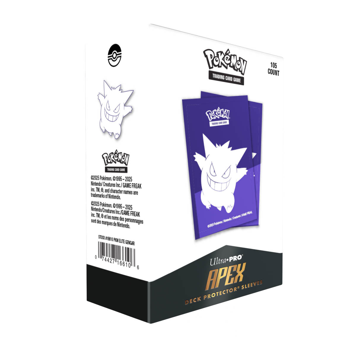 105 Apex Deck Protector Sleeves - Pokémon - Gengar Elite Series