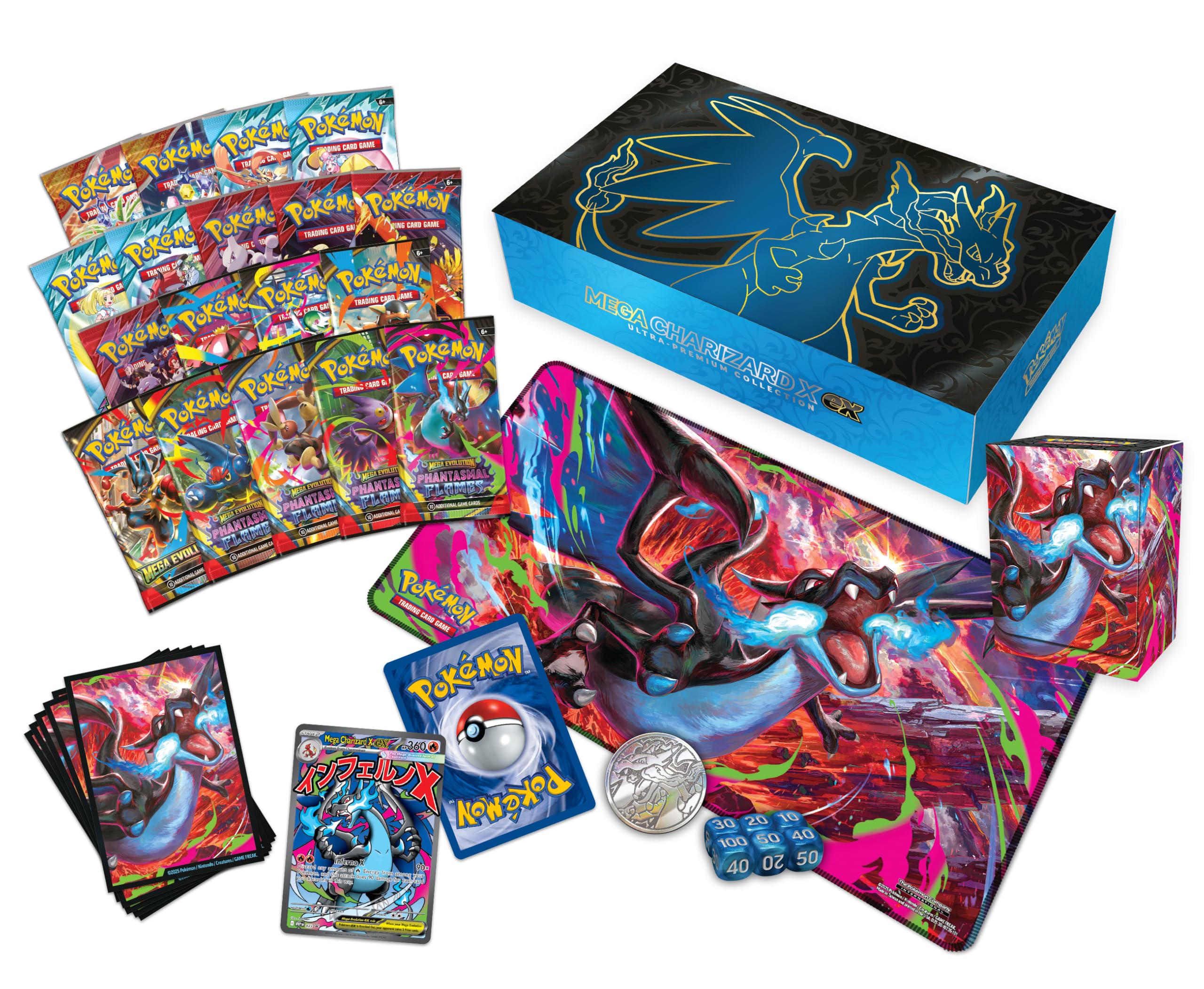 Pokémon Megaevoluzione - Fiamme Spettrali Collezione Ultra Premium Mega Charizard X EX ITA